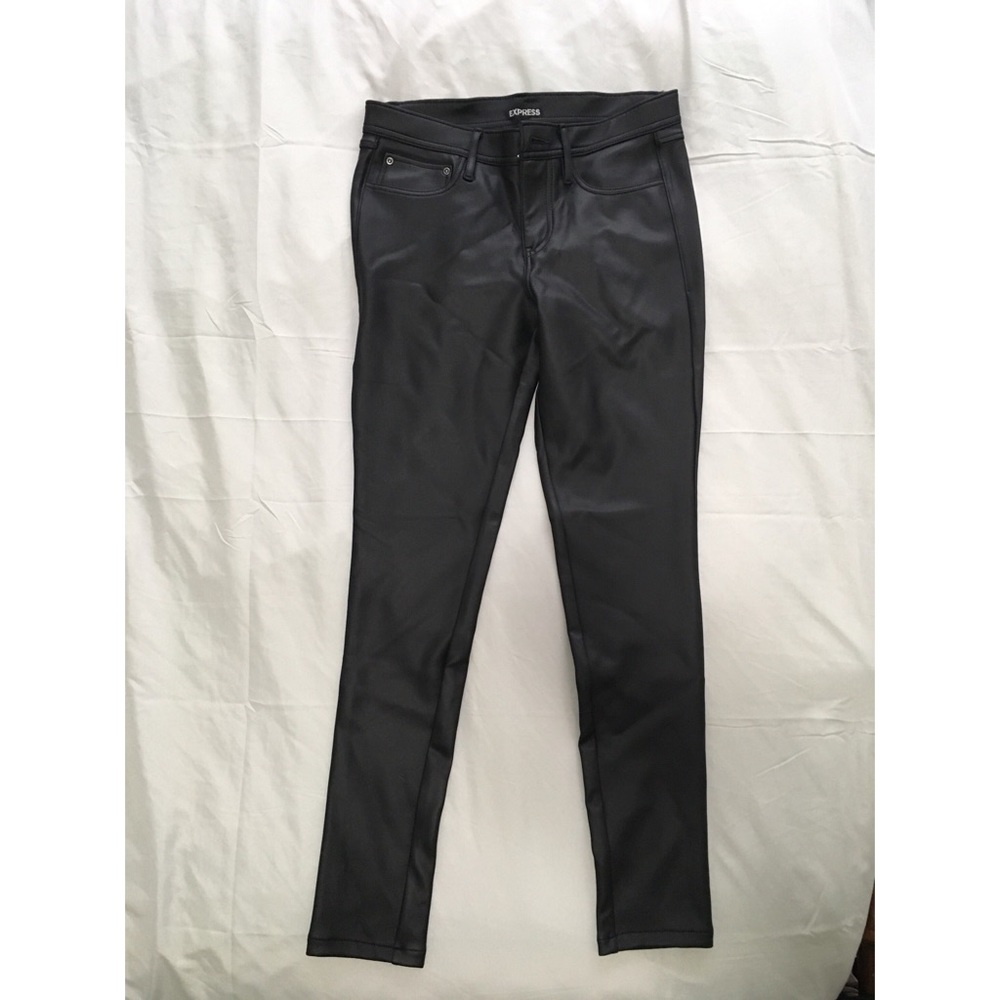 Faux leather pants